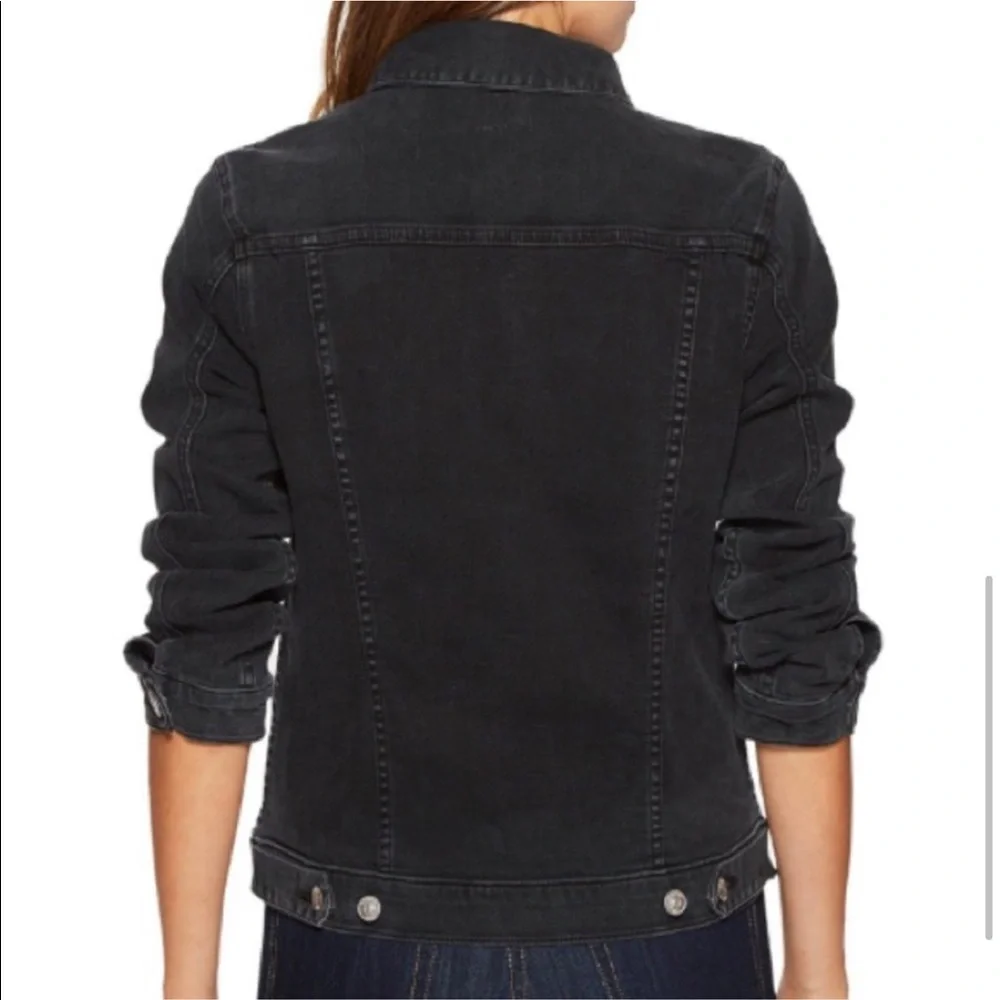 Hudson Jeans Moto Oversized Jacket Grey Black Denim Size Small - Picture 6 of 16